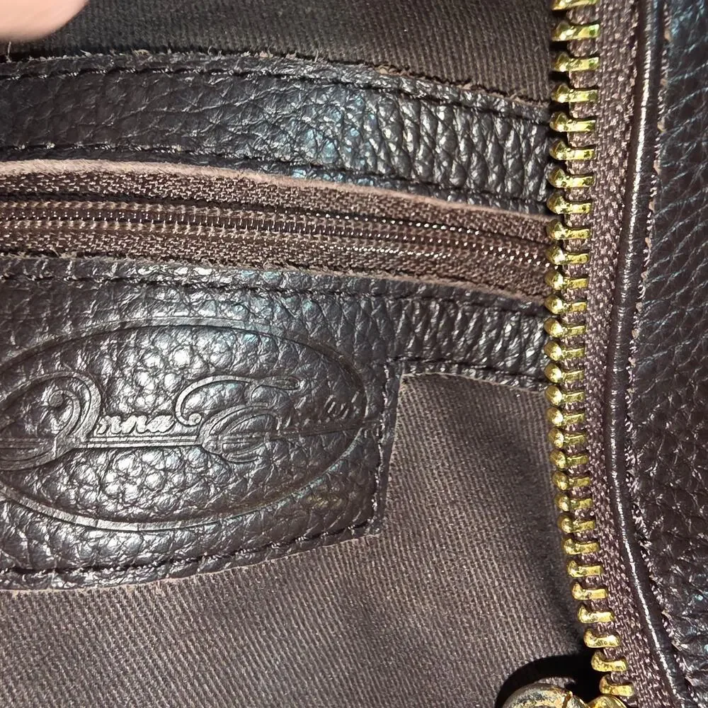 ONNA EHRLICH DERIN LEATHER SHOULDER BAG WITH CROSSBODY STRAP